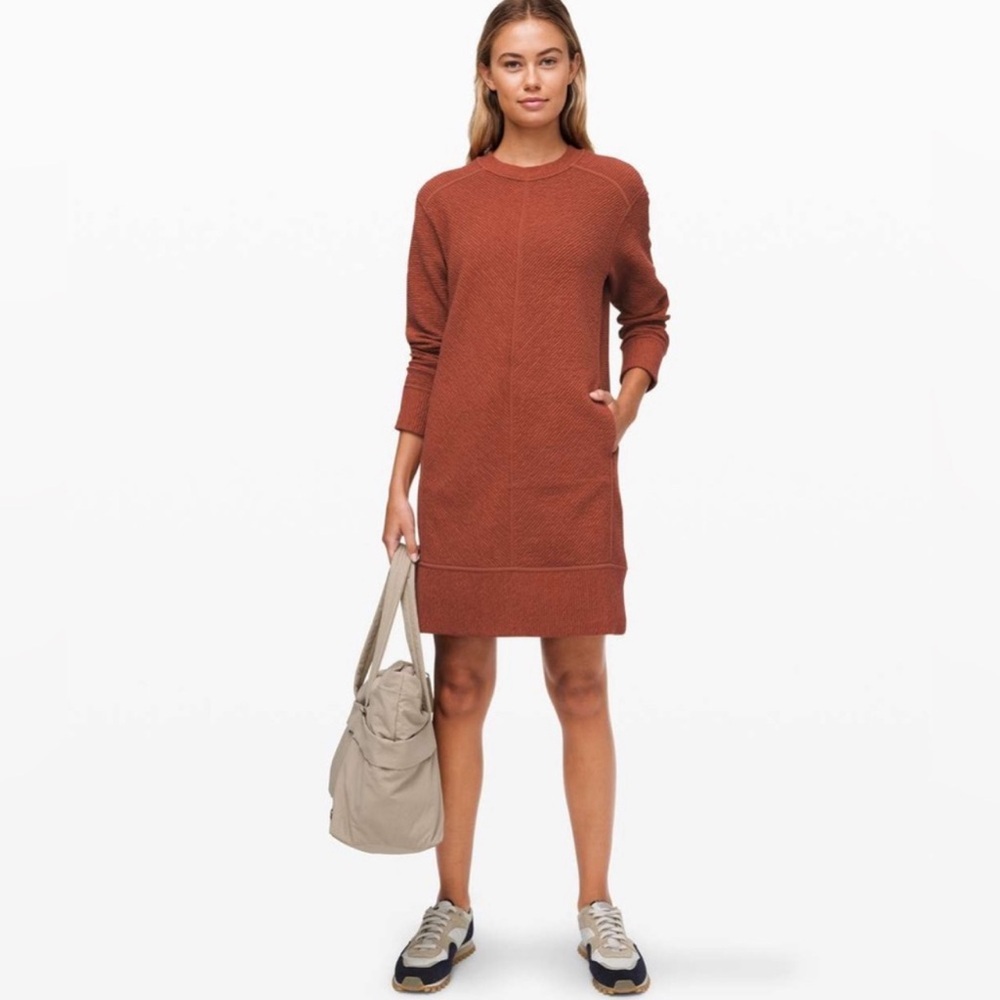 Lululemon On Repeat Sweater Dress Rusted Clay | Size 2 | Excellent Condition
